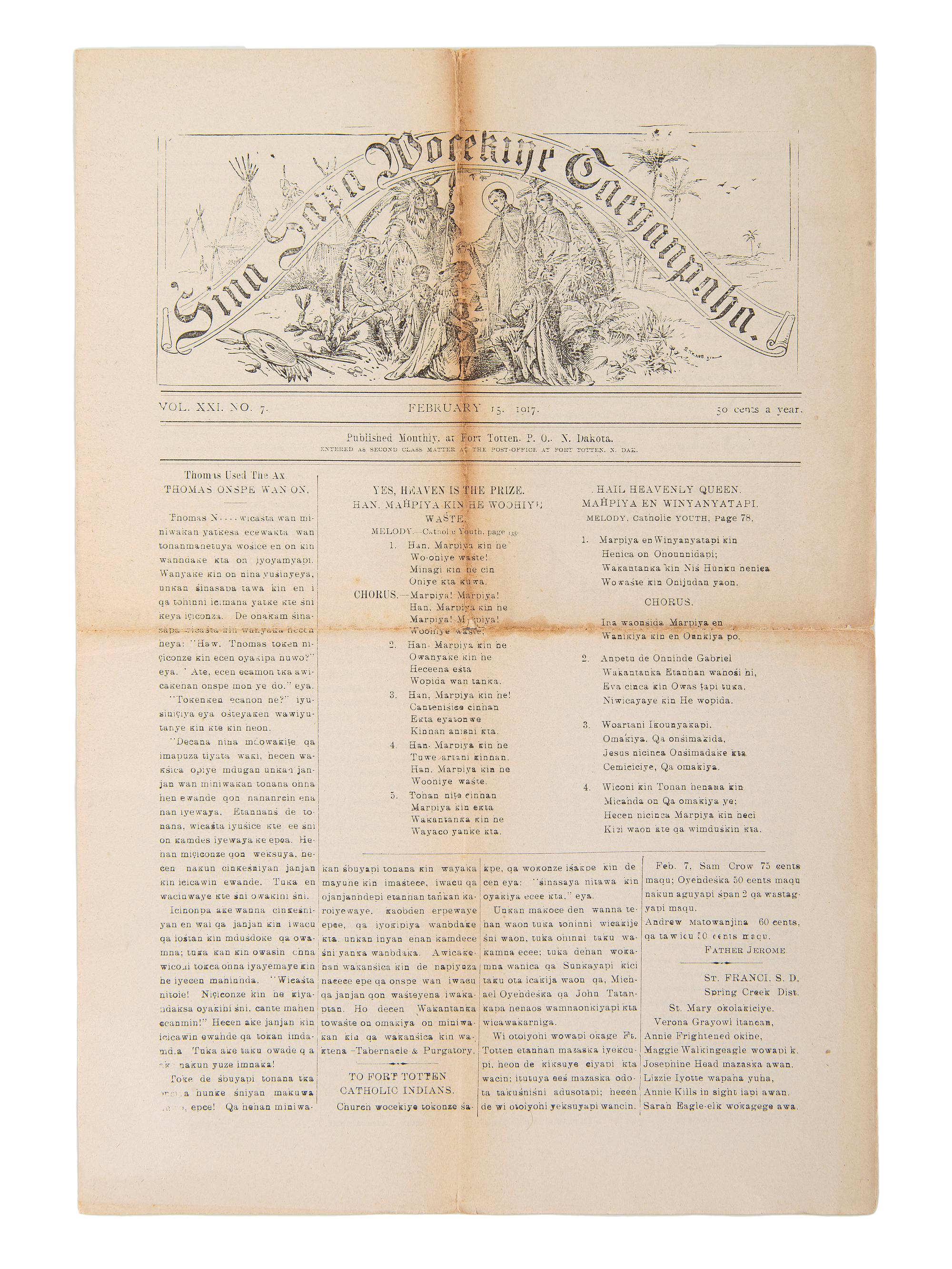 [PERIODICALS]. A group of 13 nineteenth-century newspapers and publications, including The Emancipator and the Catholic newspaper of the Yankton Sioux.