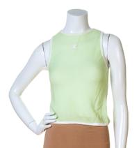 A Courreges Chartreuse Knit Tank, Size B.