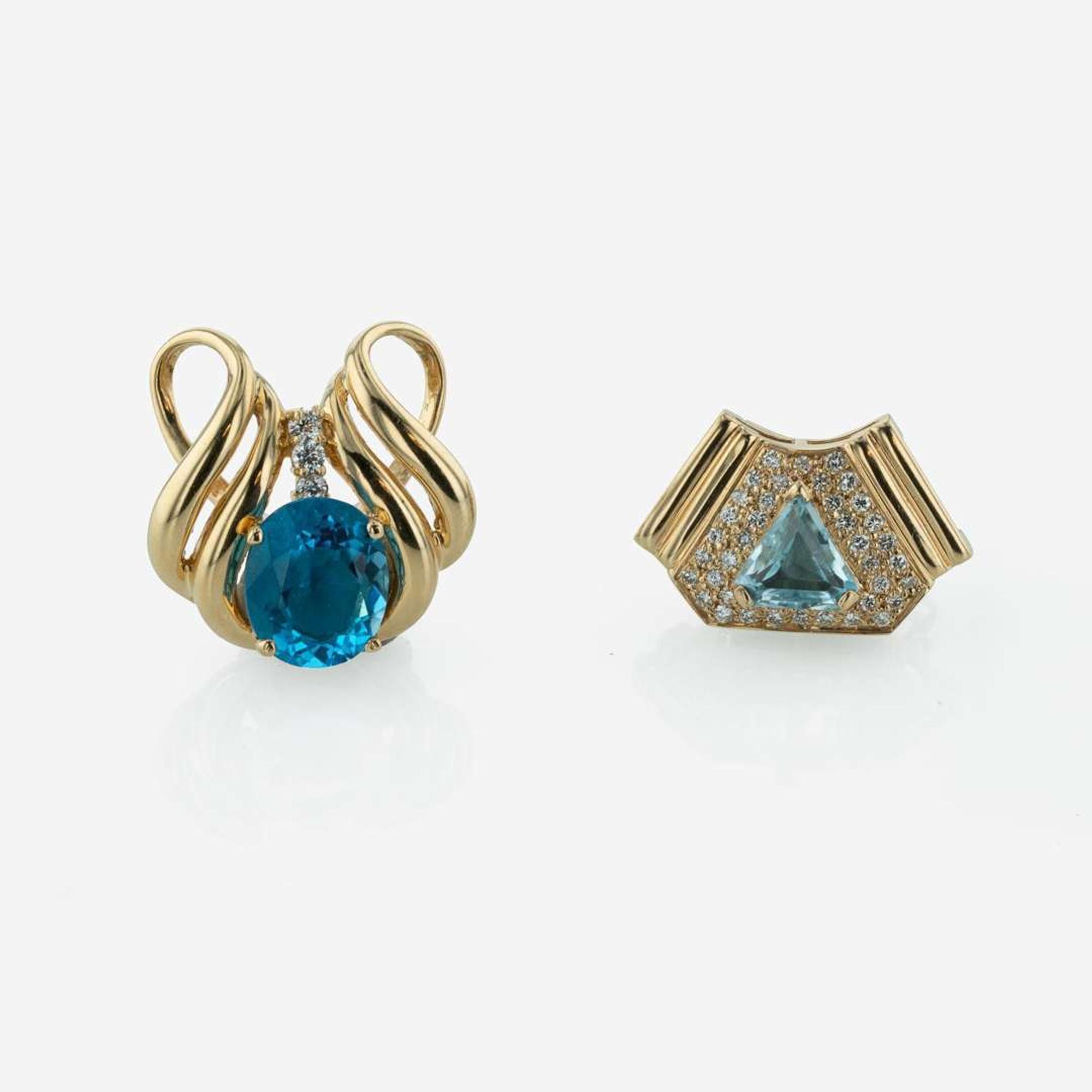 A 14K Yellow Gold Omega Necklace and Slider Charms