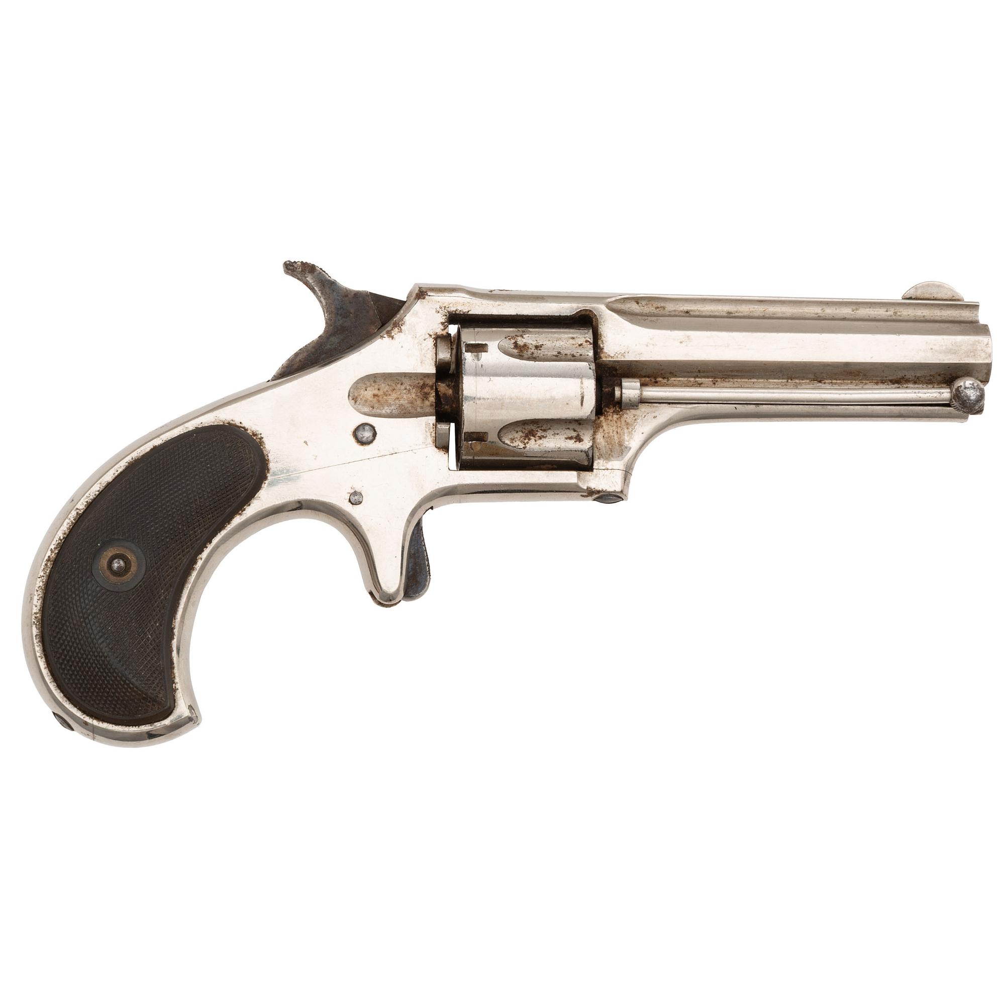 Nickel Remington New Model No. 2 Smoot .30RF Revolver
