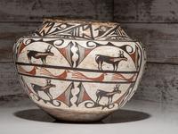 Zuni Polychrome Pottery Olla