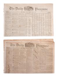[MEXICAN WAR]. 200+ New Orleans newspapers, incl. Daily Picayune issues with Mexican War coverage.