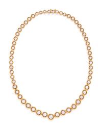 LA TRIOMPHE, BICOLOR GOLD AND DIAMOND RIVIÈRE NECKLACE