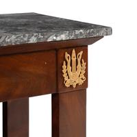 An Empire Mahogany and Gilt Metal Mounted Marble-Top Console Table