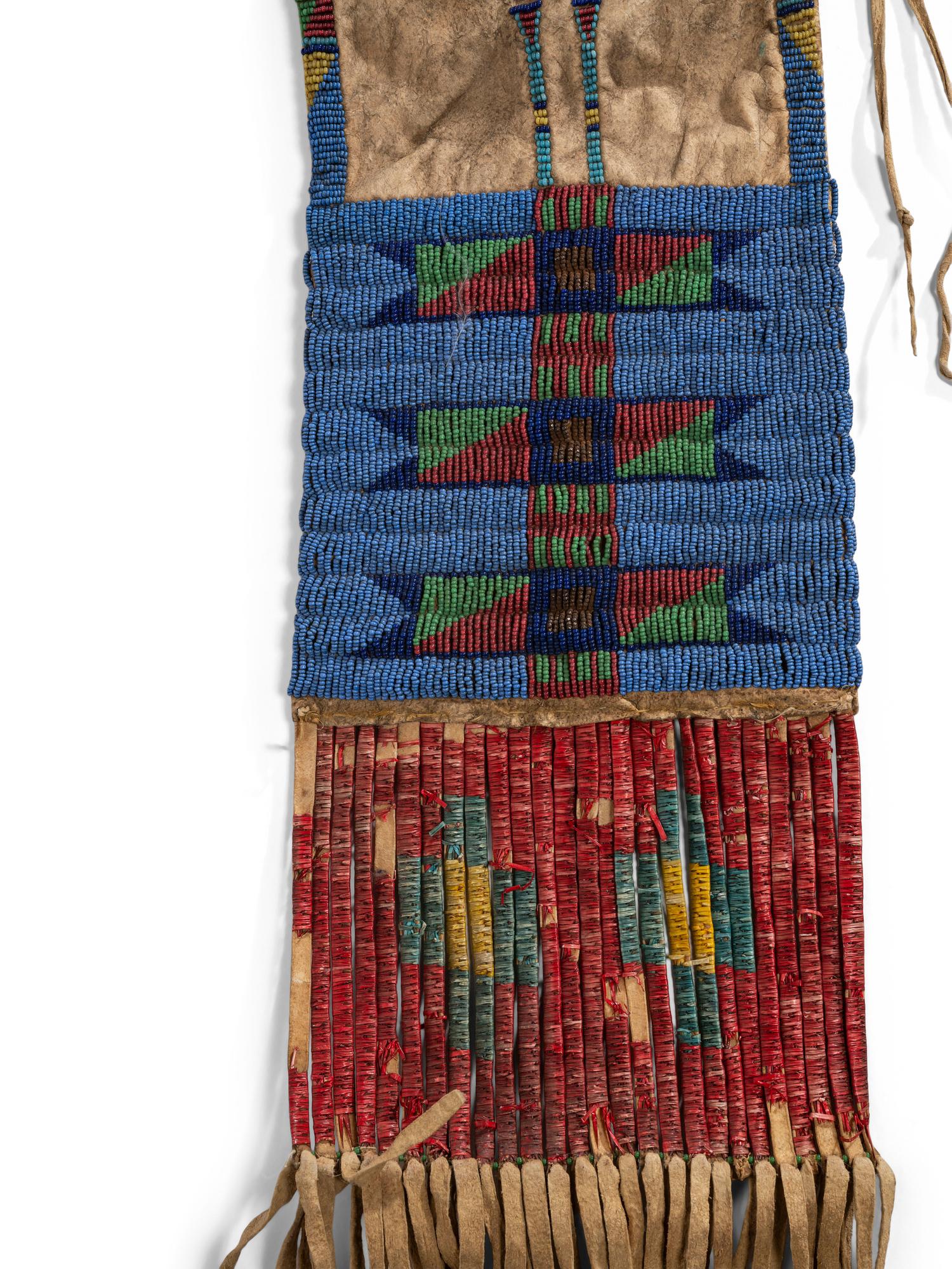 Sioux Beaded Hide Tobacco Bag
