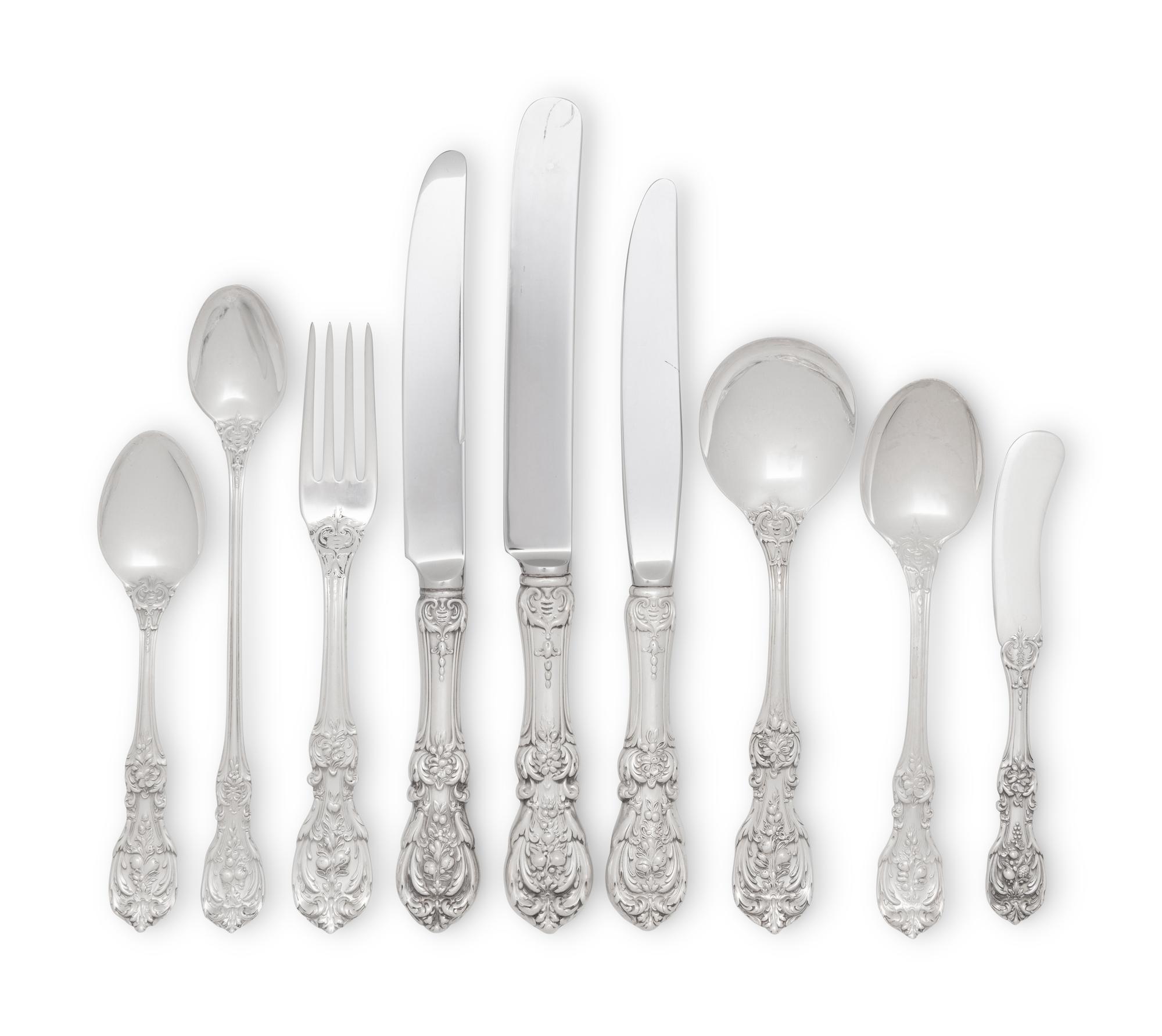 A Reed and Barton Francis I Silver Flatware Service