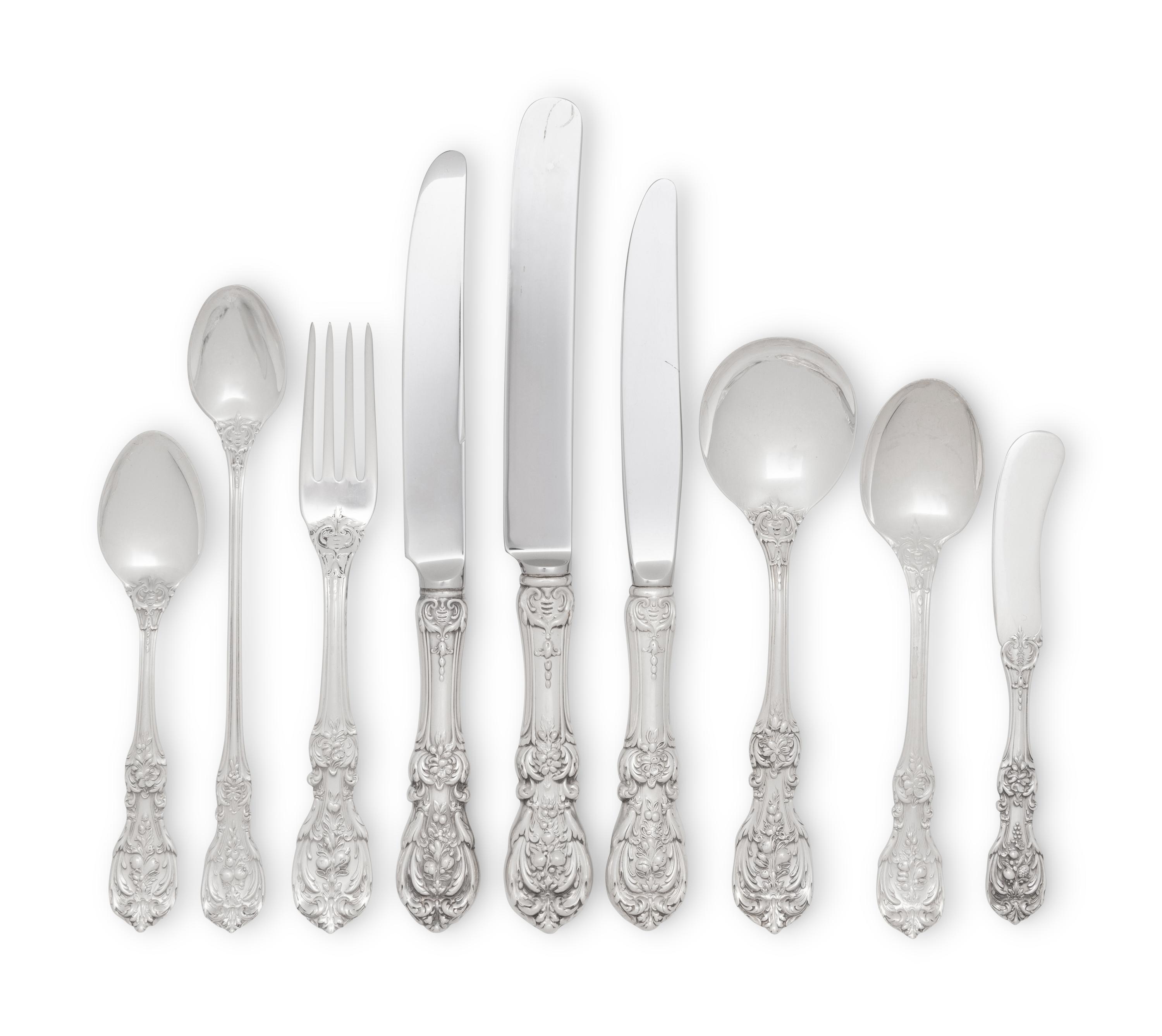 A Reed and Barton Francis I Silver Flatware Service
