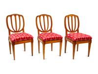 Three French Fruitwood Side Chairs