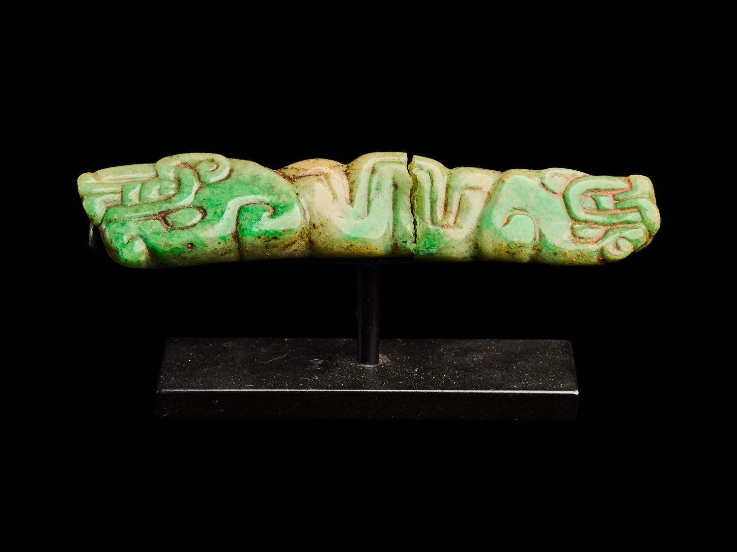 A Maya Jade Serpent Pendant