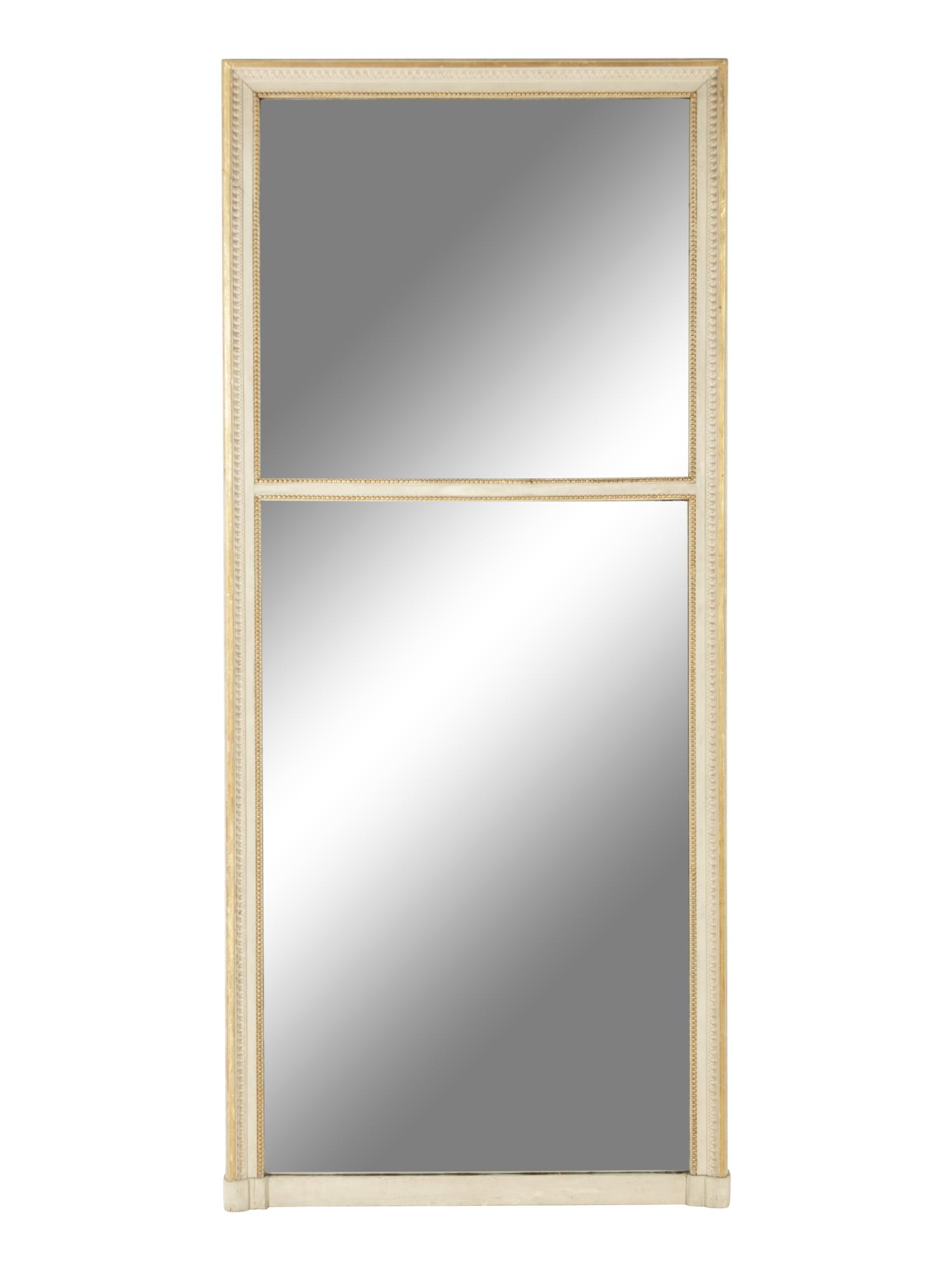 A White Painted and Parcel Gilt Pier Mirror