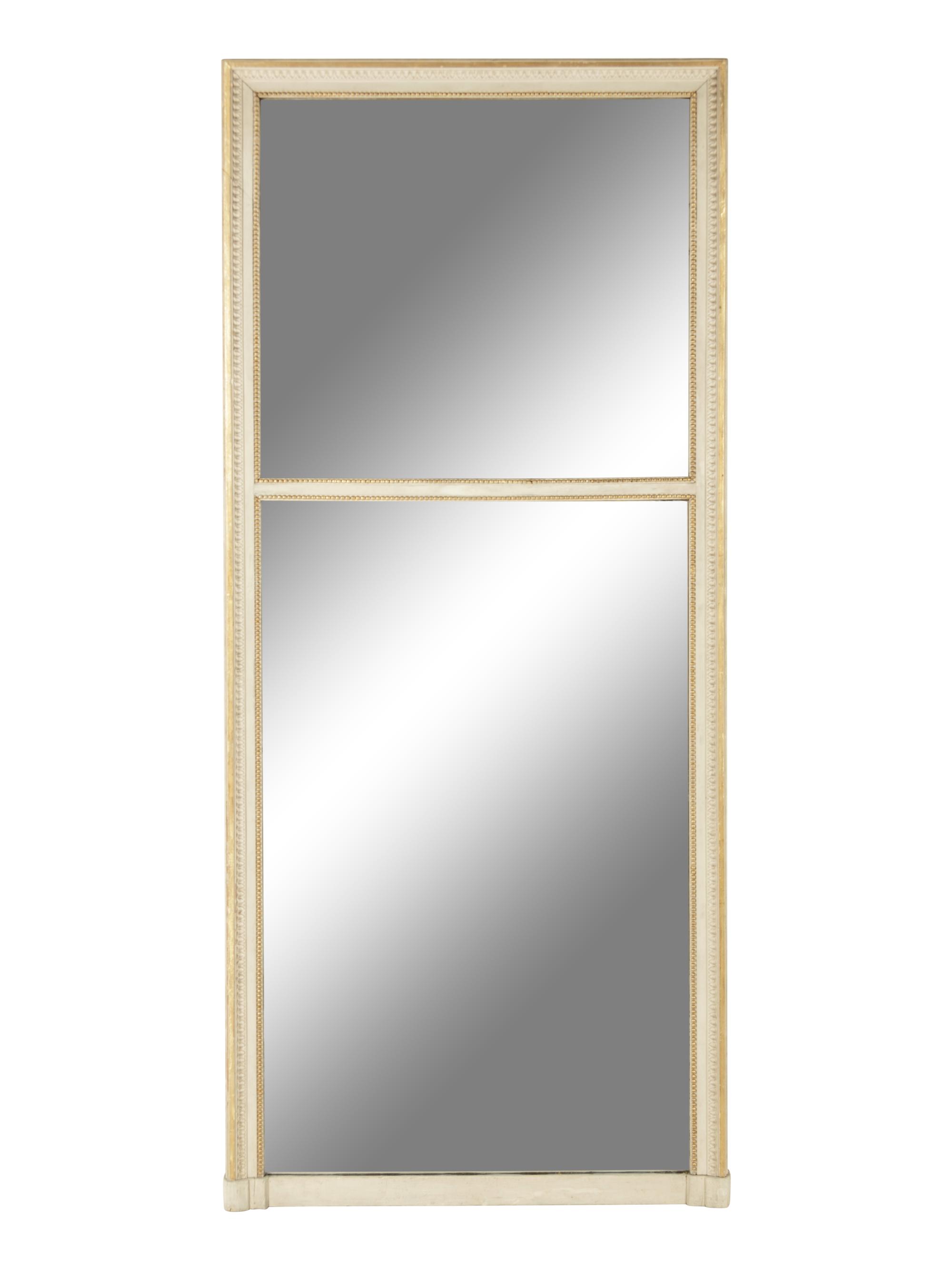 A White Painted and Parcel Gilt Pier Mirror