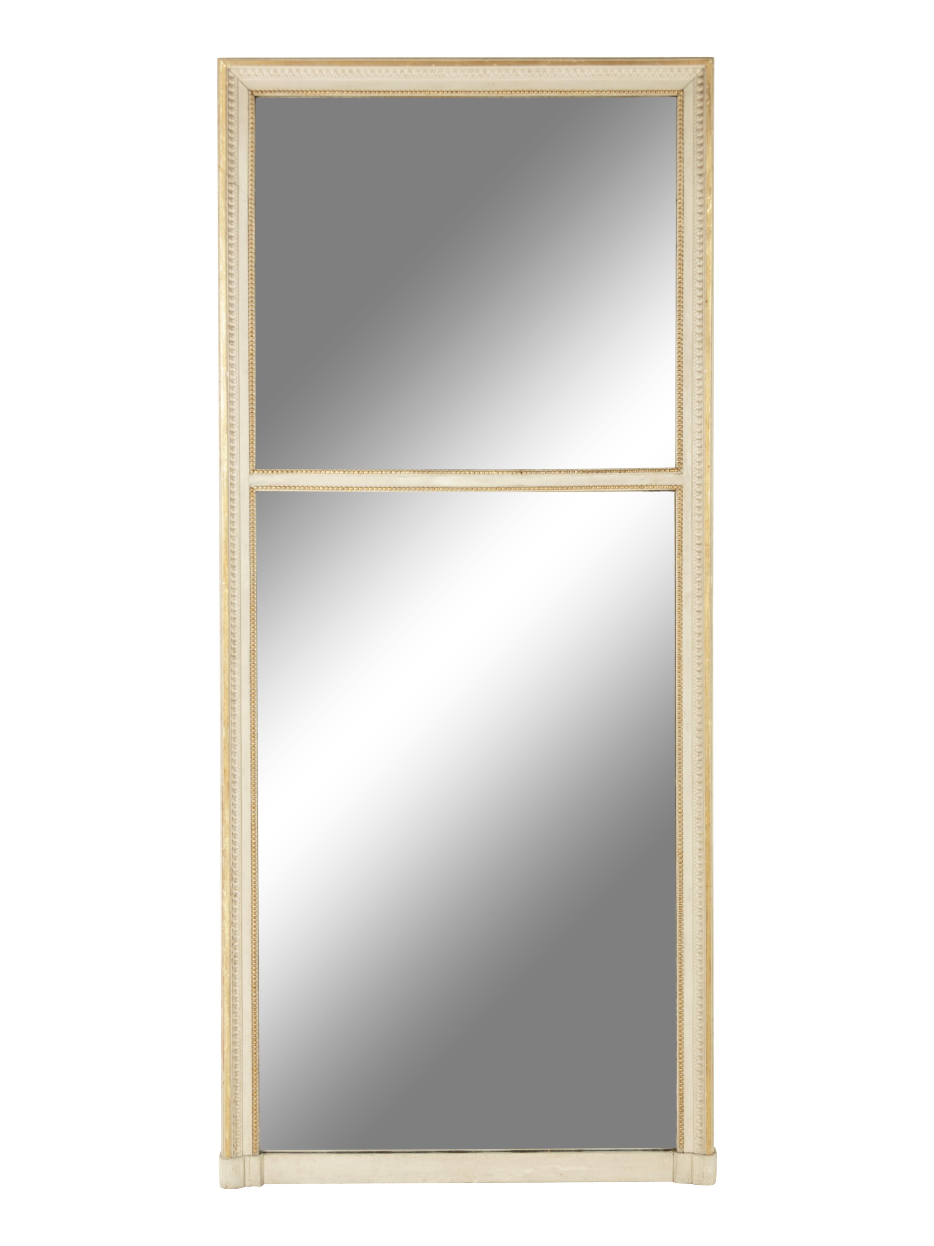 A White Painted and Parcel Gilt Pier Mirror