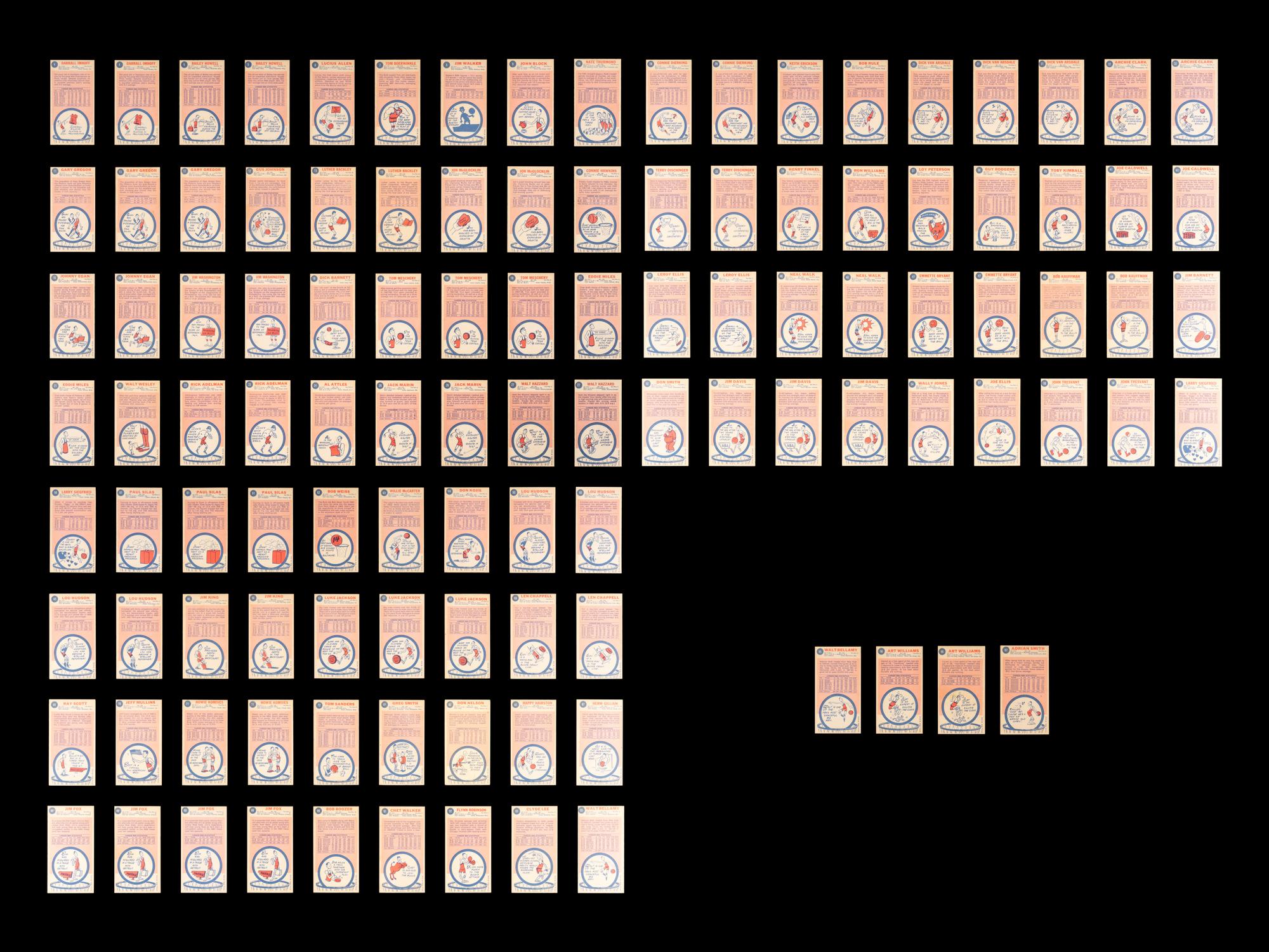 A Partial Set of 1969-70 Topps Basketball Cards Including Multiples (69/99)
