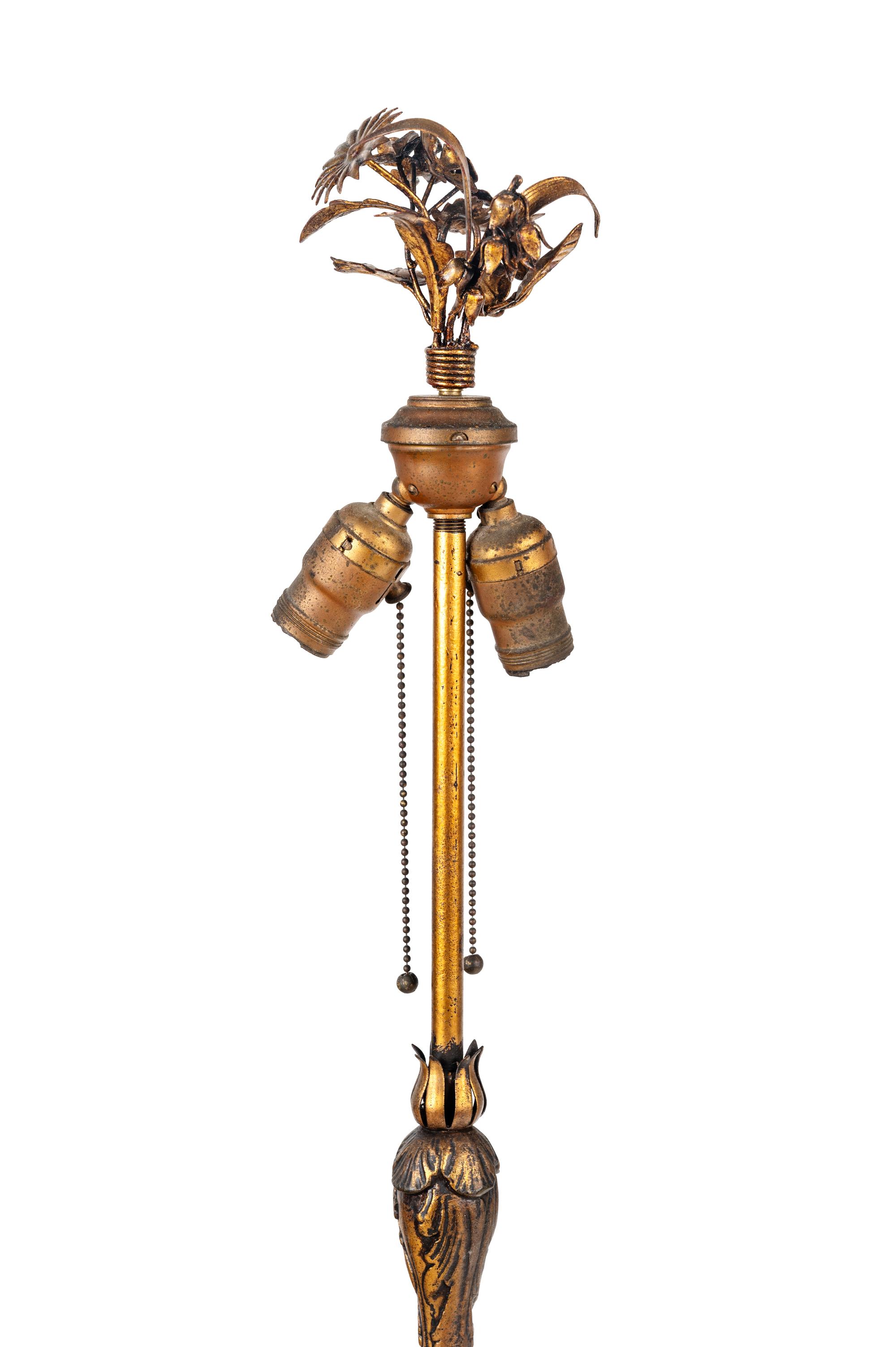 A Gilt Metal Floor Lamp