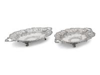 A Pair of German Silver Sweetmeat Dishes