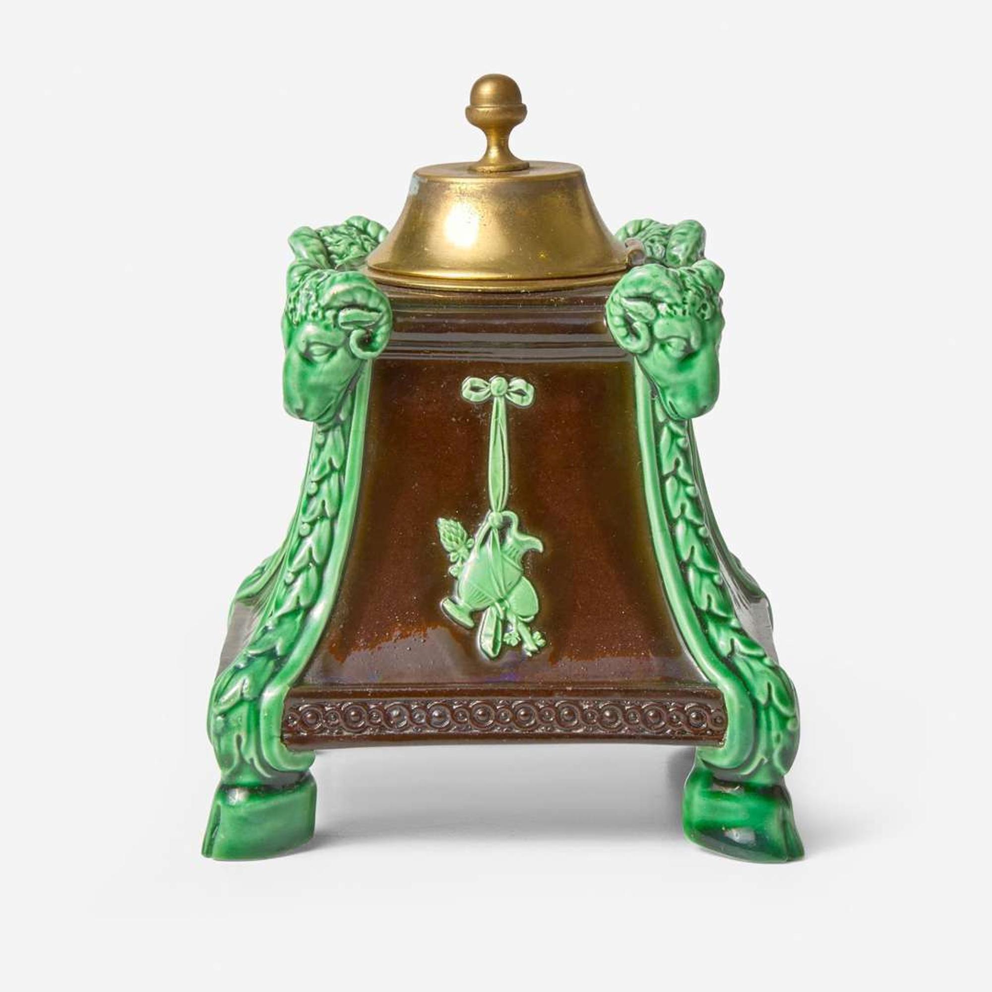 A Wedgwood Majolica Inkstand UK, 1860s