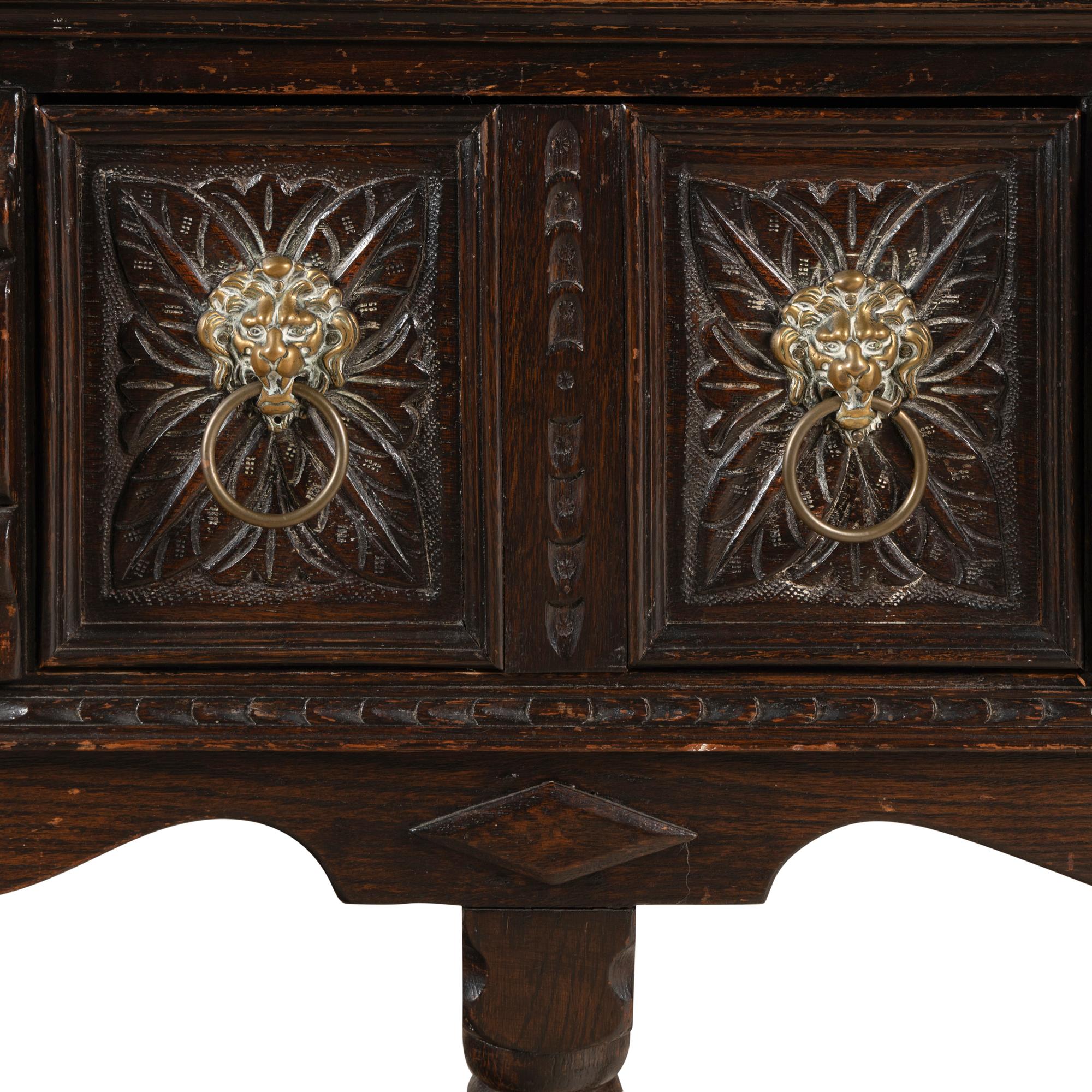 A Charles II Style Oak Console Table