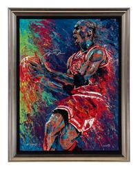 A Michael Jordan Signed Autograph William Lopa "Love of the Game" Giclee Artwork (Upper Deck Authenticated)