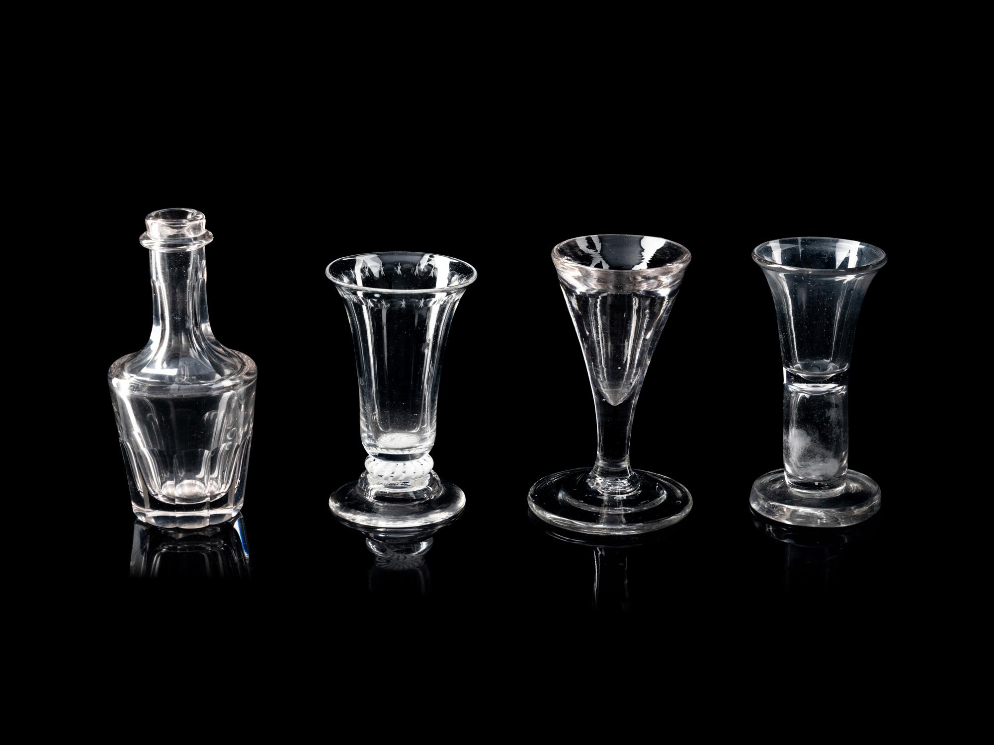 A Group of Four English Toasting Glasses