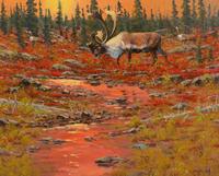 Barren-Ground Caribu and Autumn Tundra , 2001