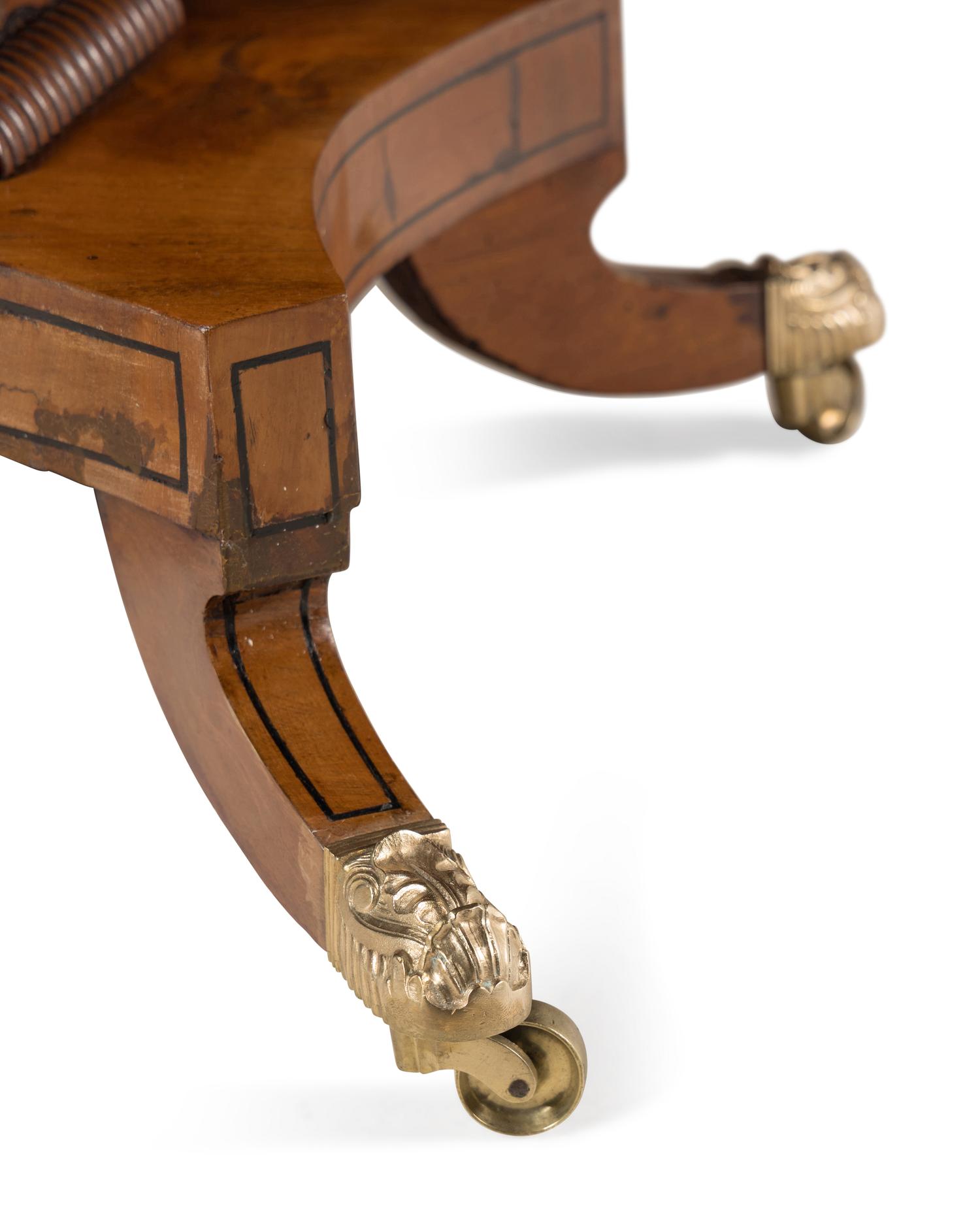 A Regency Figured Mahogany Sofa Table