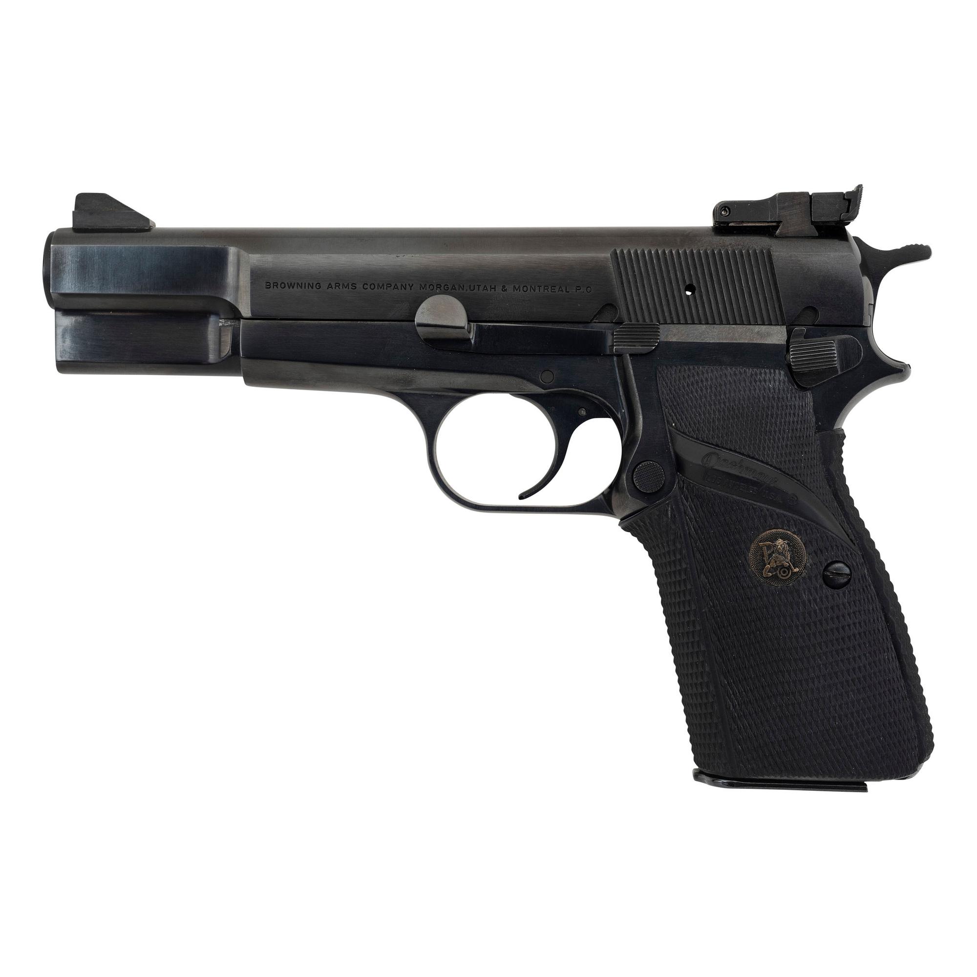 * Browning Hi-Power with Two Magazines and Adjustable Rear Sight
