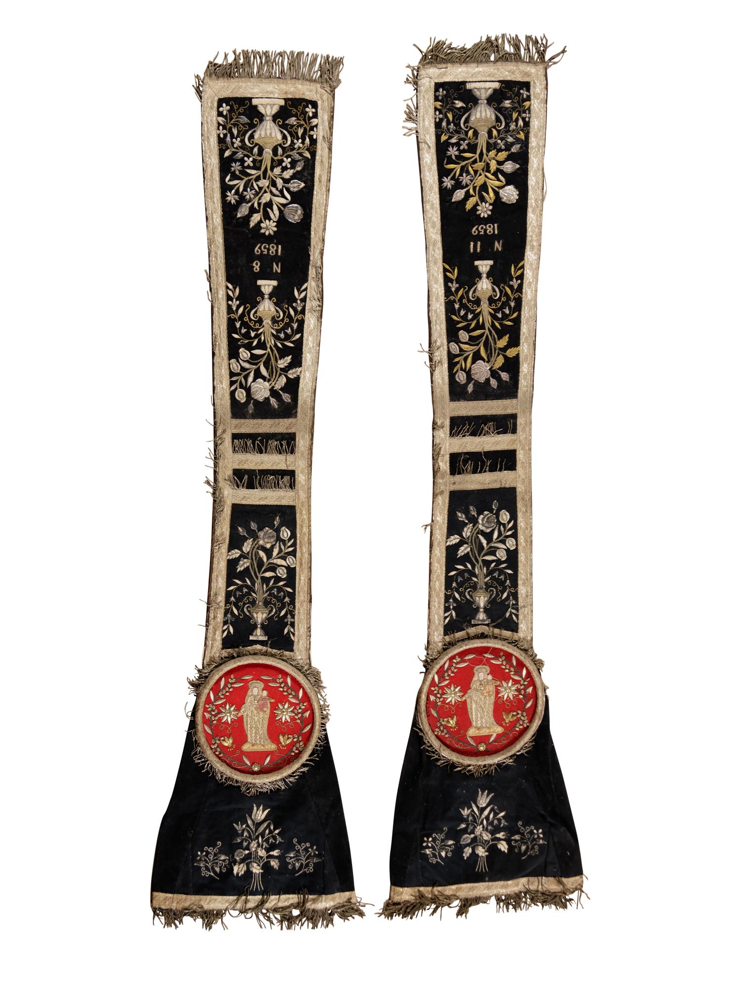 A Pair of Ecclesiastical Embroidered Stoles