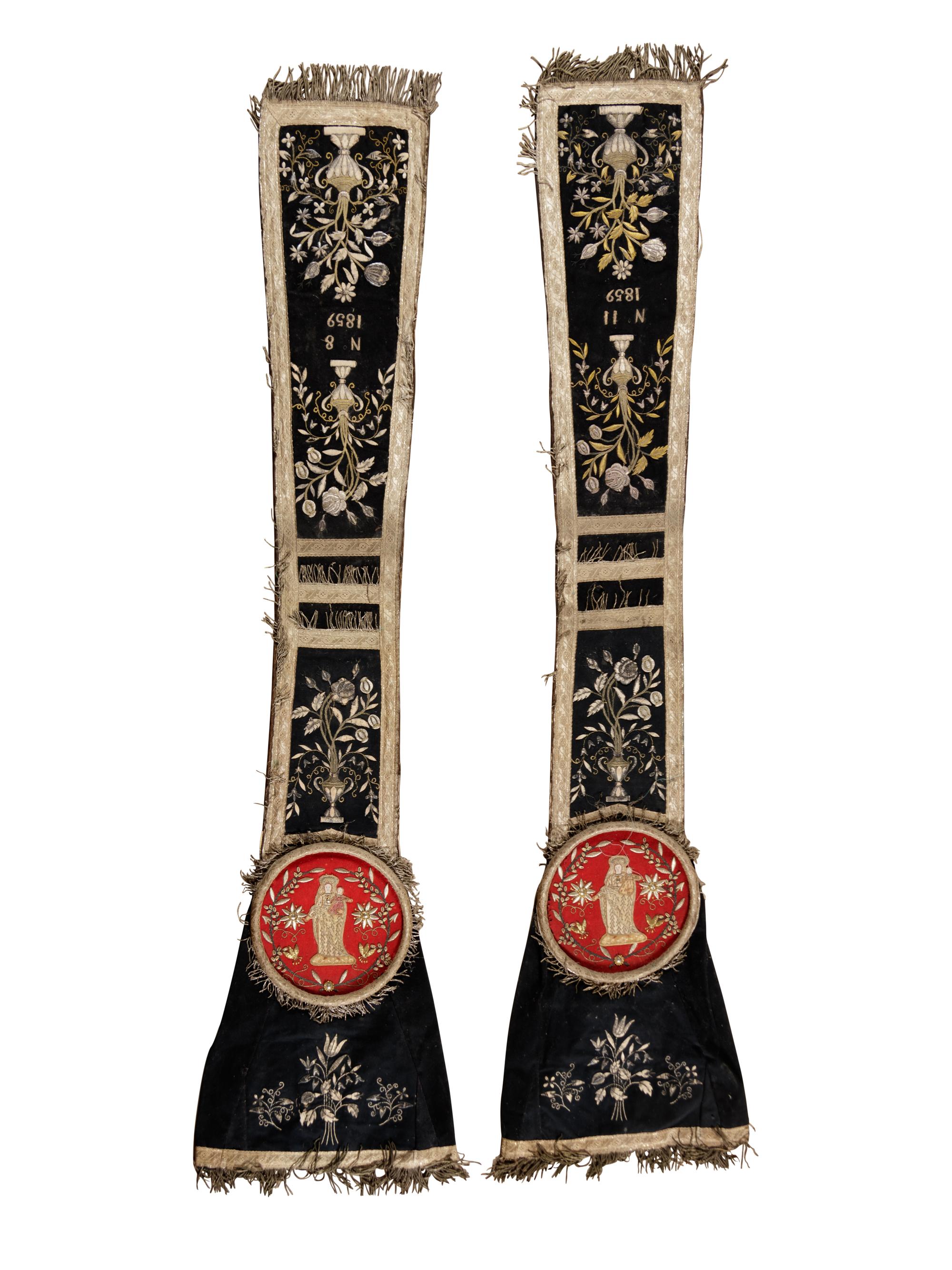 A Pair of Ecclesiastical Embroidered Stoles