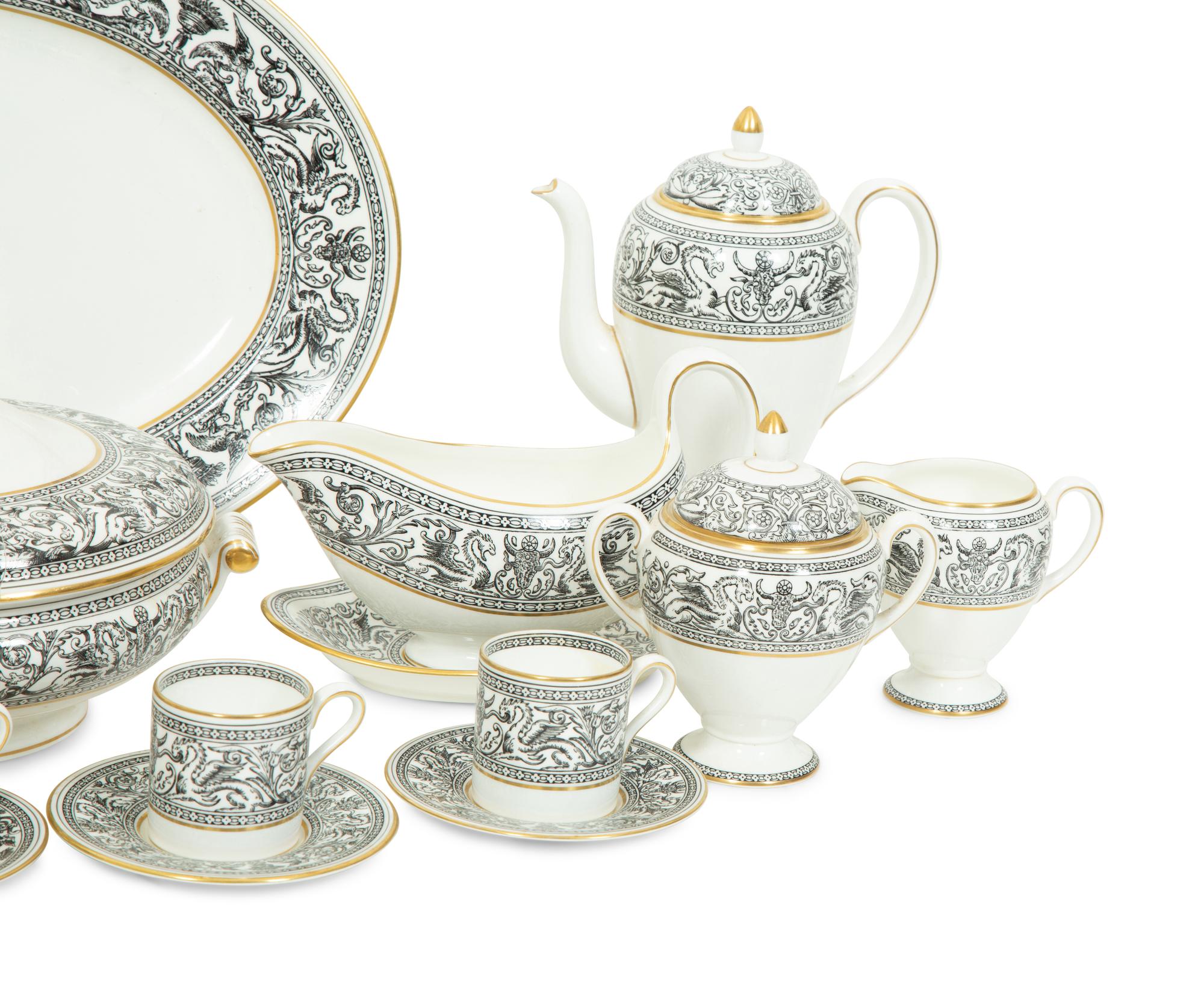 A Wedgwood Florentine Porcelain Dinner Service