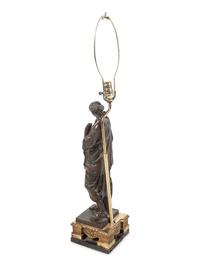 A Grand Tour Bronze Figure Mounted as a Lamp