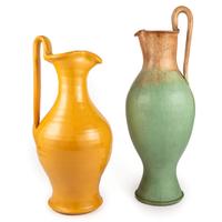 Two Large Art Pottery Ewers, Attributed to Cole Family