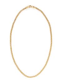 BALESTRA, YELLOW GOLD AND DIAMOND LONG CHAIN NECKLACE