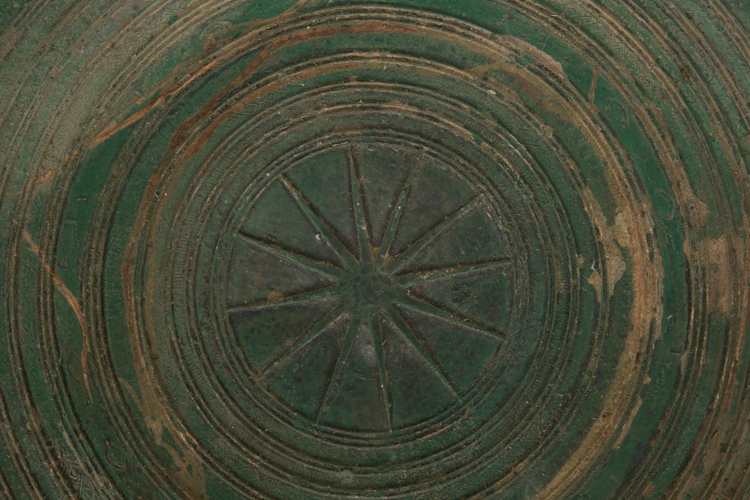 A Pair of Dong Sun Style Composition with Bronze Patina Rain Drums