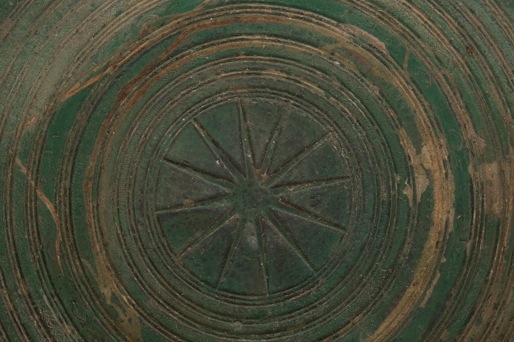 A Pair of Dong Sun Style Composition with Bronze Patina Rain Drums