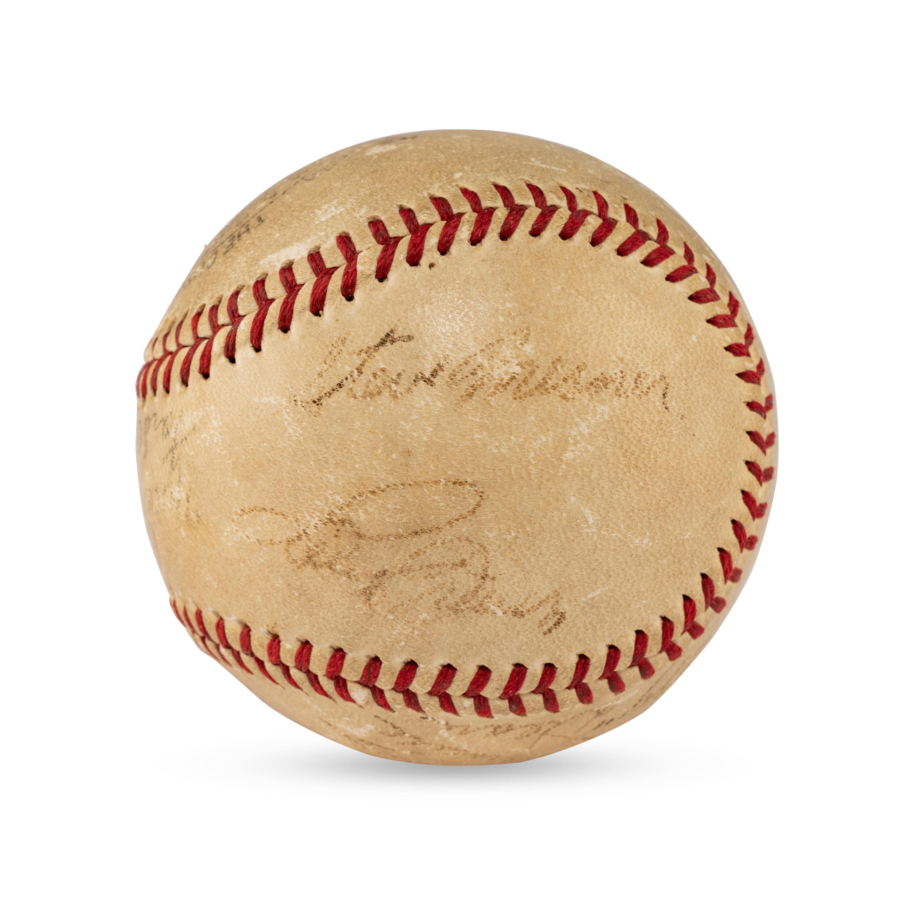 A 1939 Chicago Cubs Team Signed Autograph Baseball Featuring Dizzy Dean and Gabby Hartnett (Beckett Authentication Services)