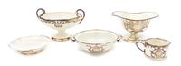 Five Lenox Silver Overlay Articles Width of first 6 3/4 inches.