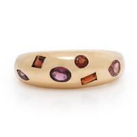 Mejuri, 'Mosaic Dome', Yellow Gold and Garnet Ring