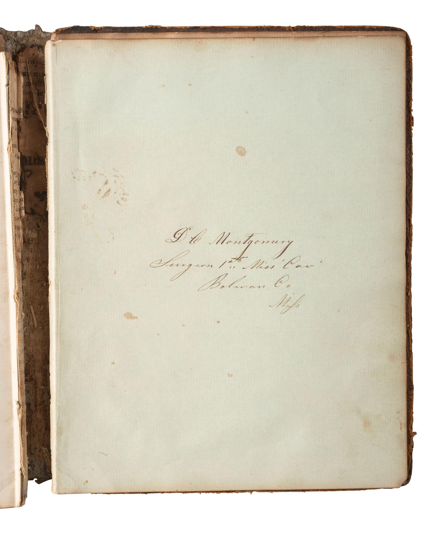 [CIVIL WAR]. An autograph album, ca 1863-1865, featuring the signatures of Confederate POWs held at Fort Delaware, including soldiers from "The Immortal Six Hundred."