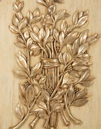 A Carved Walnut Oval Boiserie Panel by Jerry Pair, Atlanta