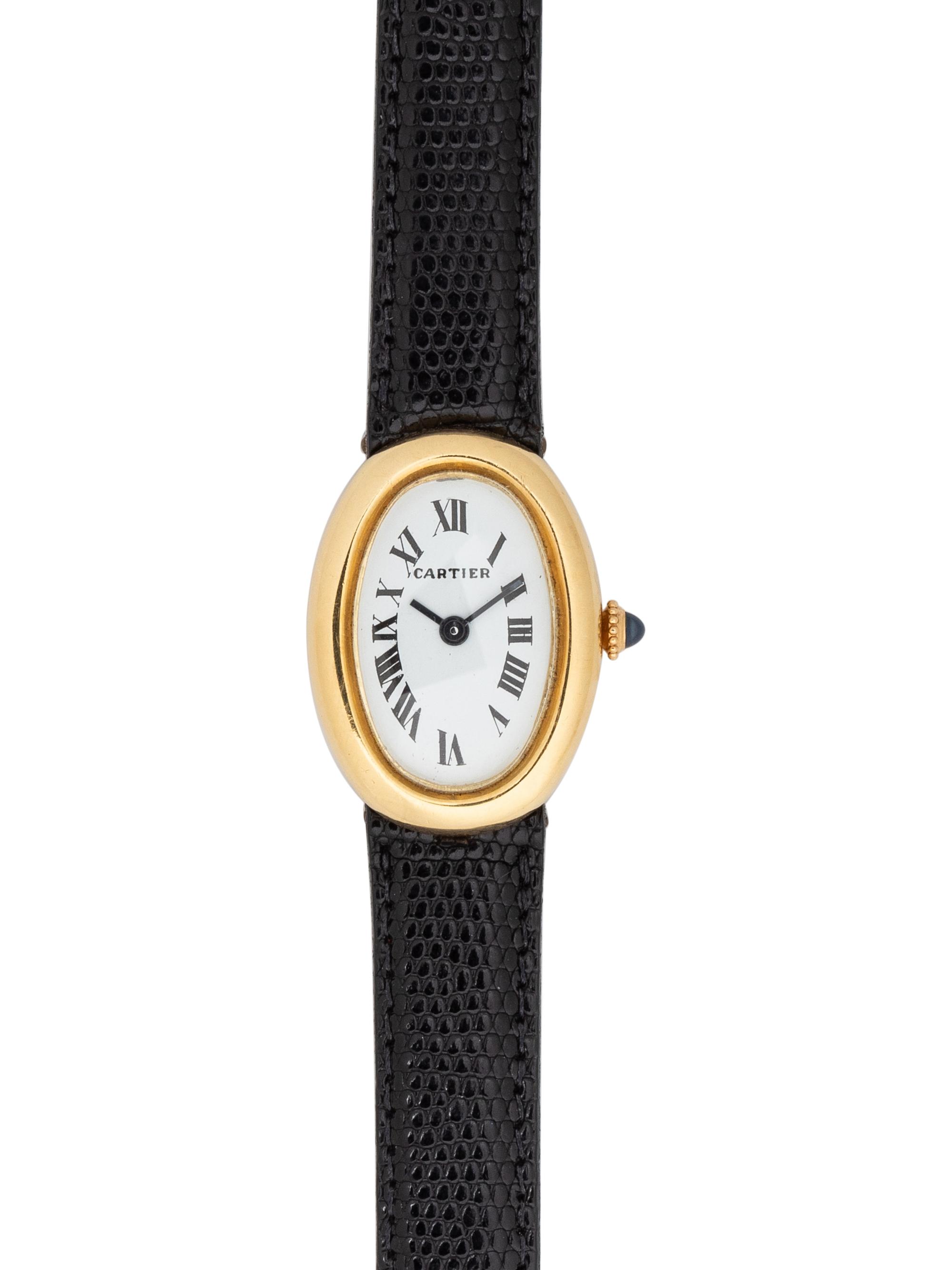 CARTIER, 18K YELLOW GOLD REF. 7743-1 'BAIGNOIRE' WRISTWATCH