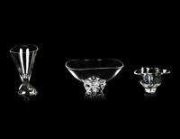 Three Steuben Cut Glass Articles