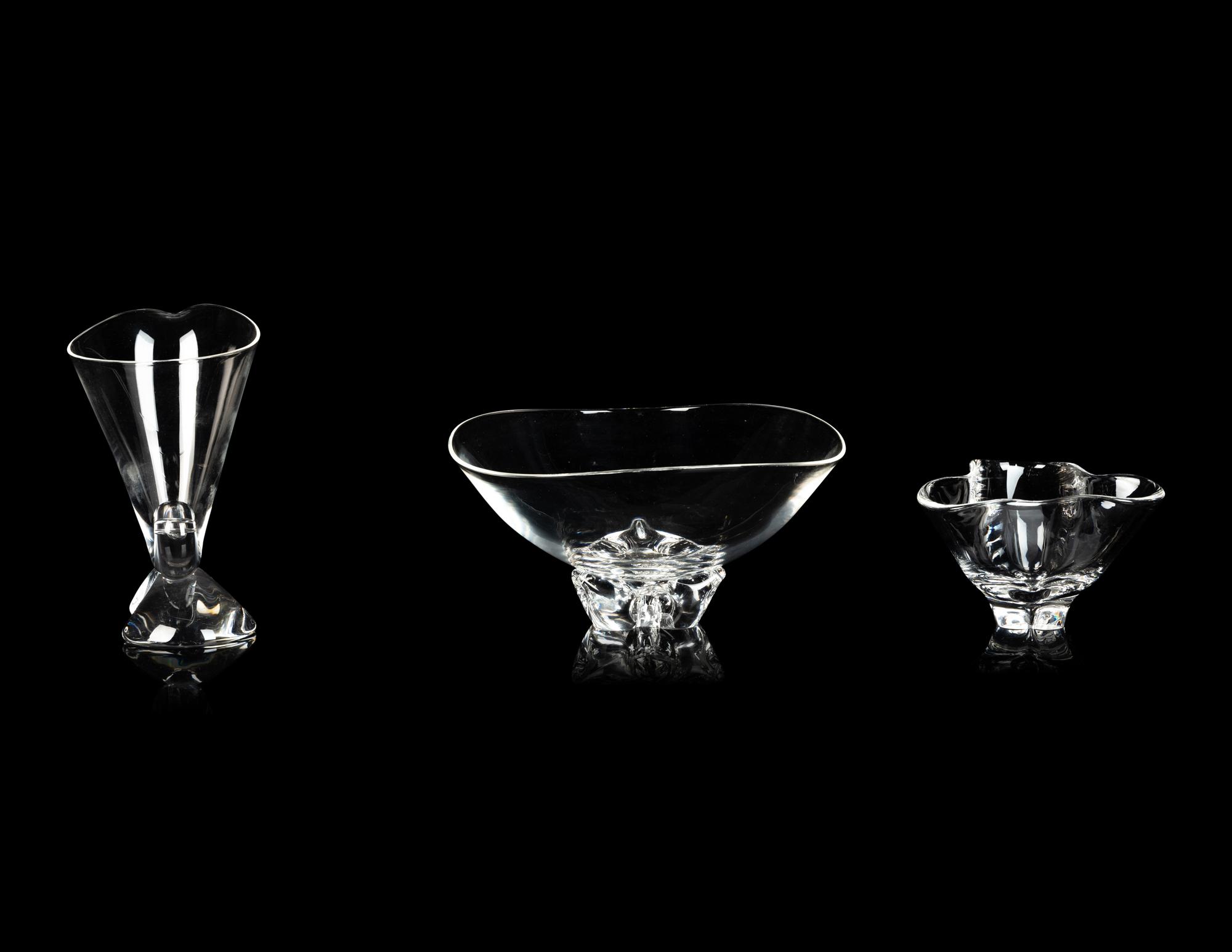 Three Steuben Cut Glass Articles