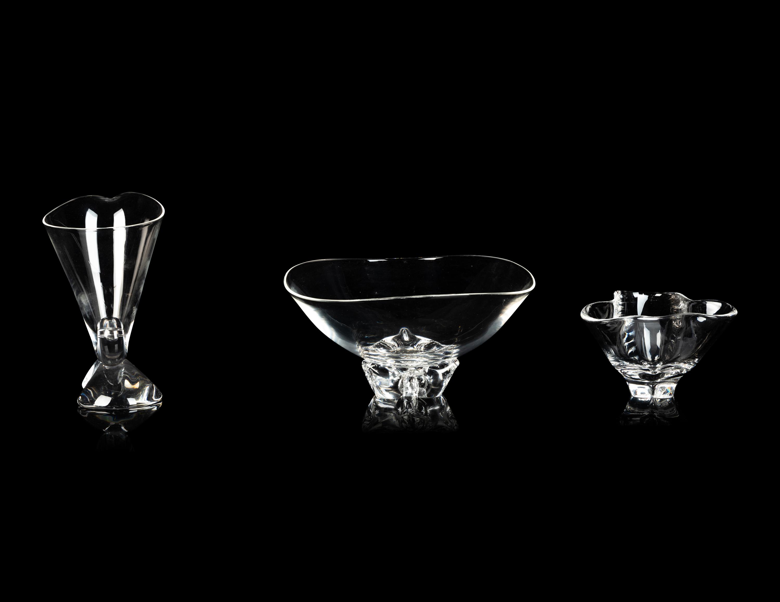 Three Steuben Cut Glass Articles