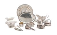 An Assembled Collection of Silver Articles Diameter of largest 9 1/2 inches.