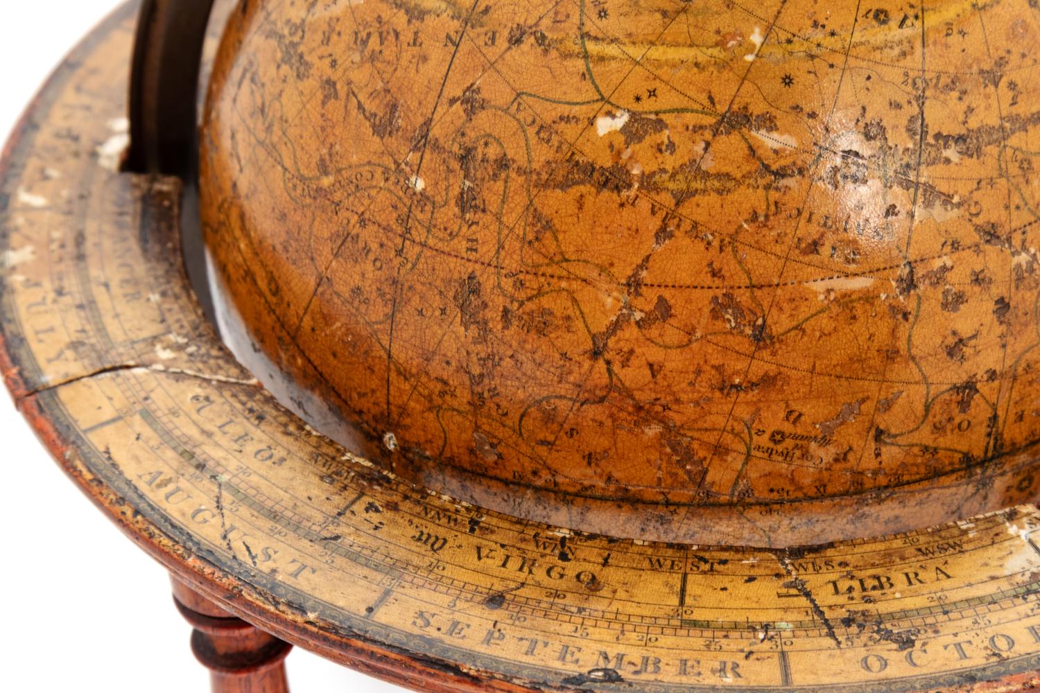 A Pair of George IV Mahogany Six-Inch Table Globes