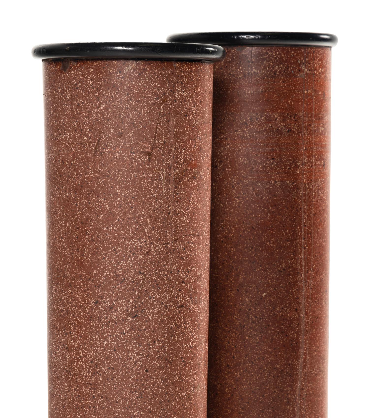A Pair of Italian Scagliola Pedestals