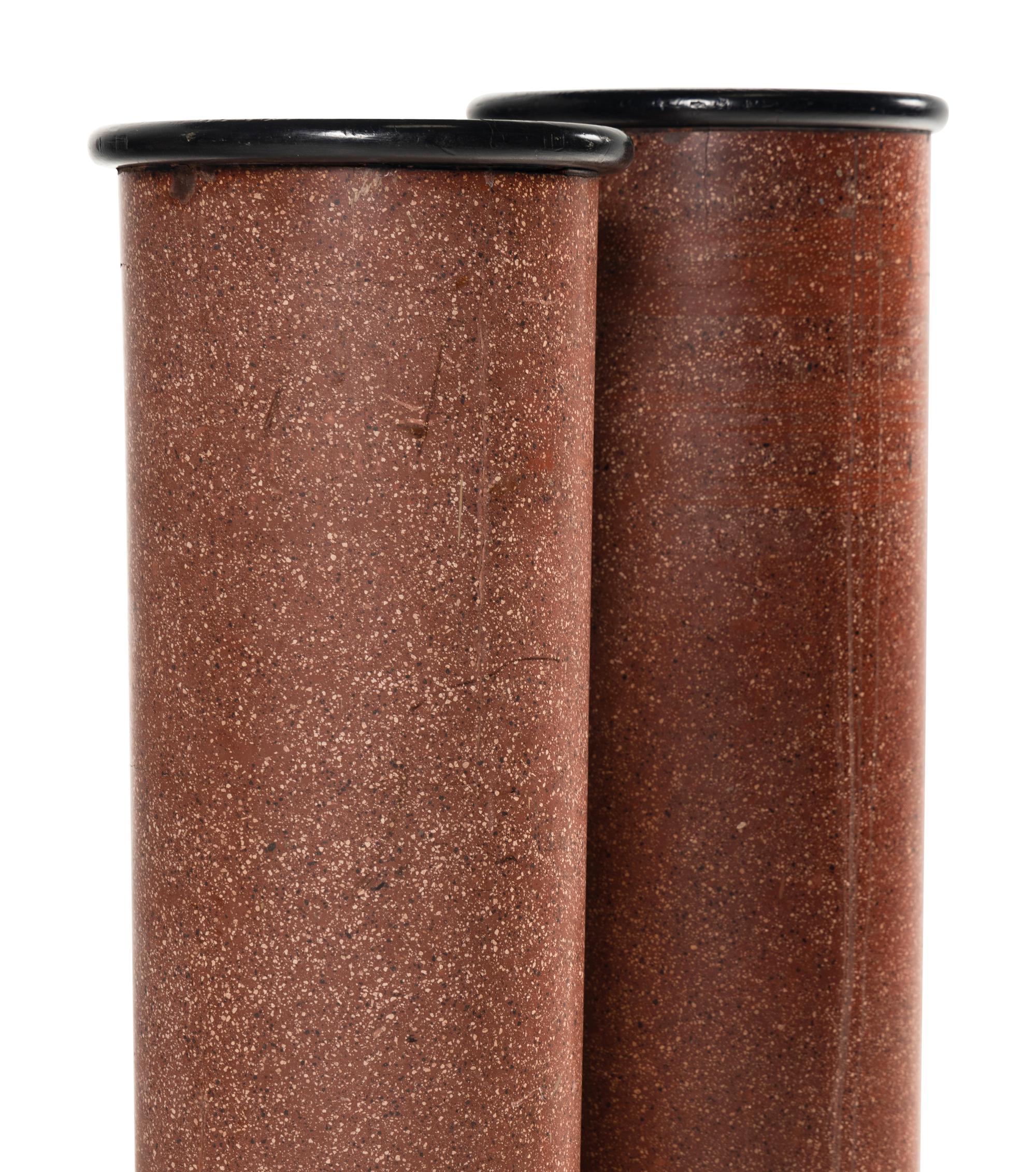 A Pair of Italian Scagliola Pedestals