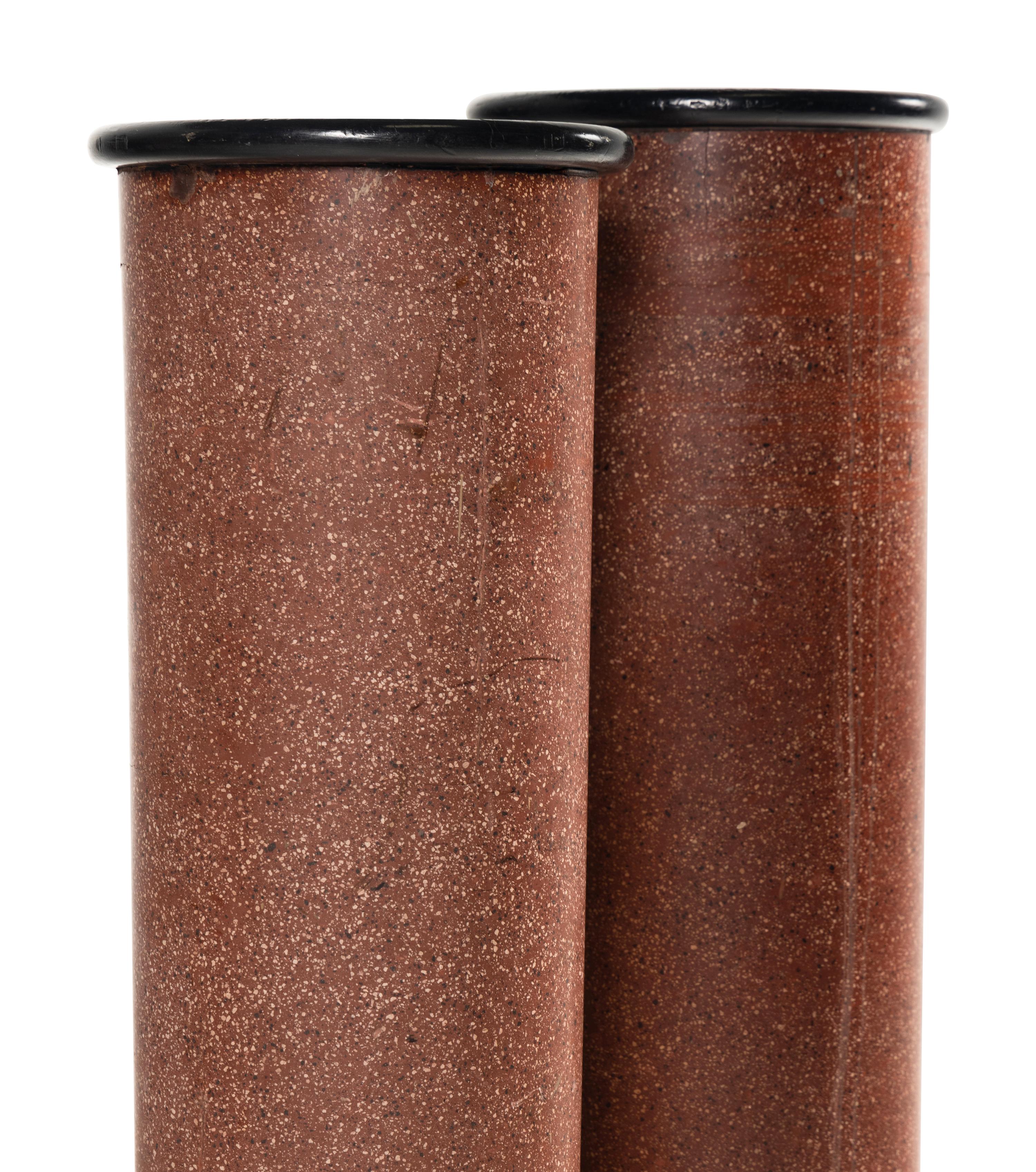 A Pair of Italian Scagliola Pedestals