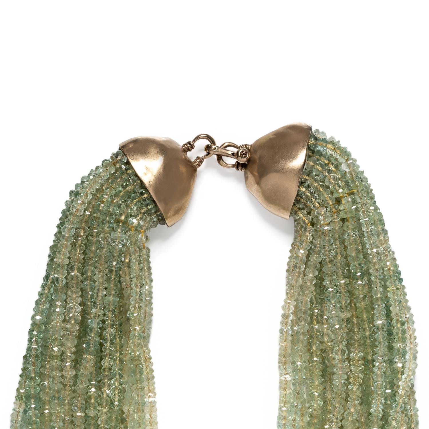 ANGELA PINTALDI, MULTISTRAND GREEN BERYL BEAD NECKLACE