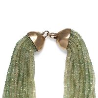 ANGELA PINTALDI, MULTISTRAND GREEN BERYL BEAD NECKLACE